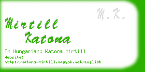 mirtill katona business card